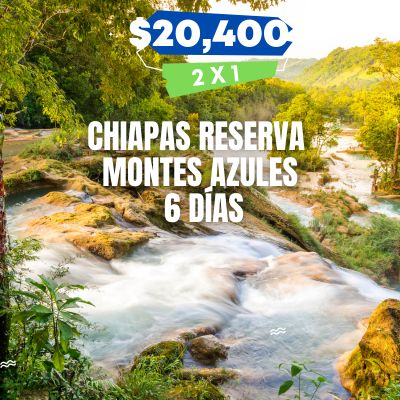 CHIAPAS RESERVA MONTES AZULES 6 DIAS 2X1